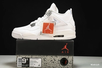 4 JORDAN RETRO AIR “PURE MENS WHITE MONEY” 308497-100 0805